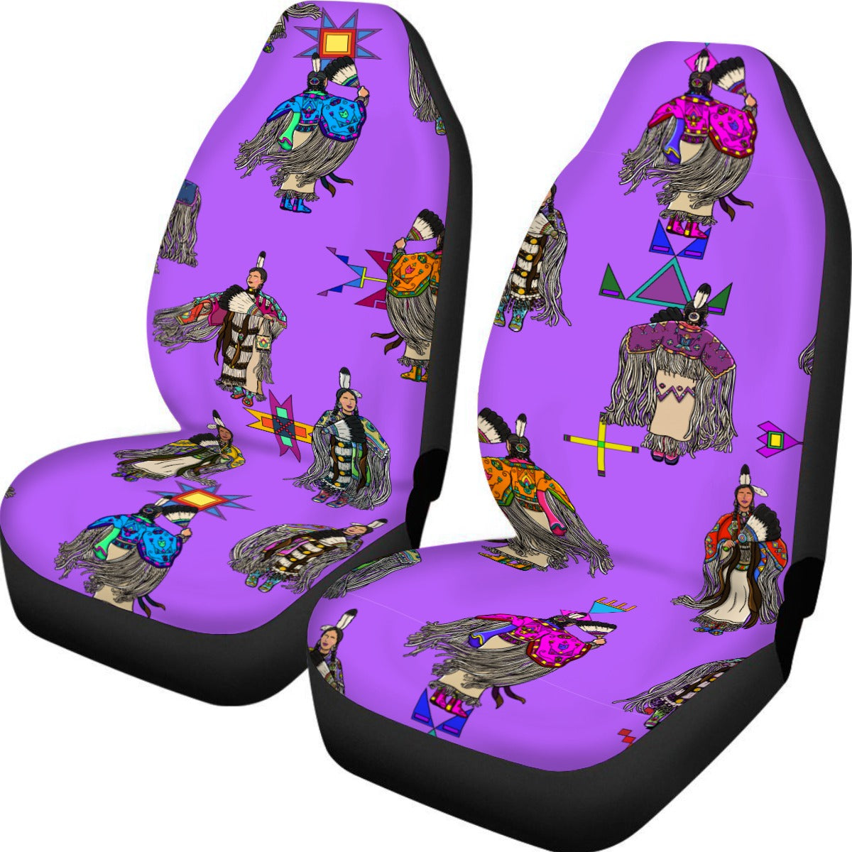 Women's Tradish Dancers Purple Universal Car Seat Cover With Thickened Back