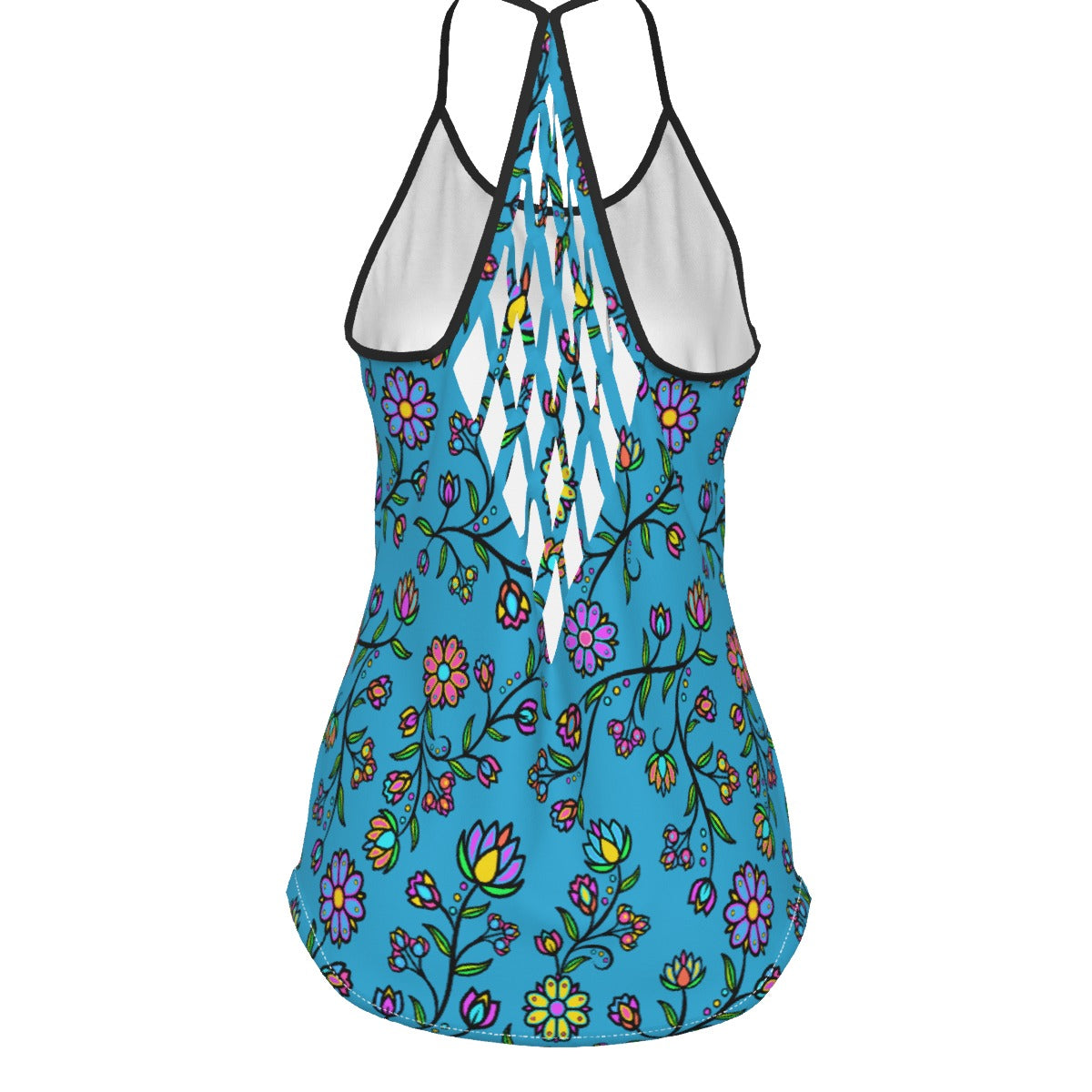Cosmic Whisper Pastel Rainy Horizon Criss-Cross Open Back Tank Top