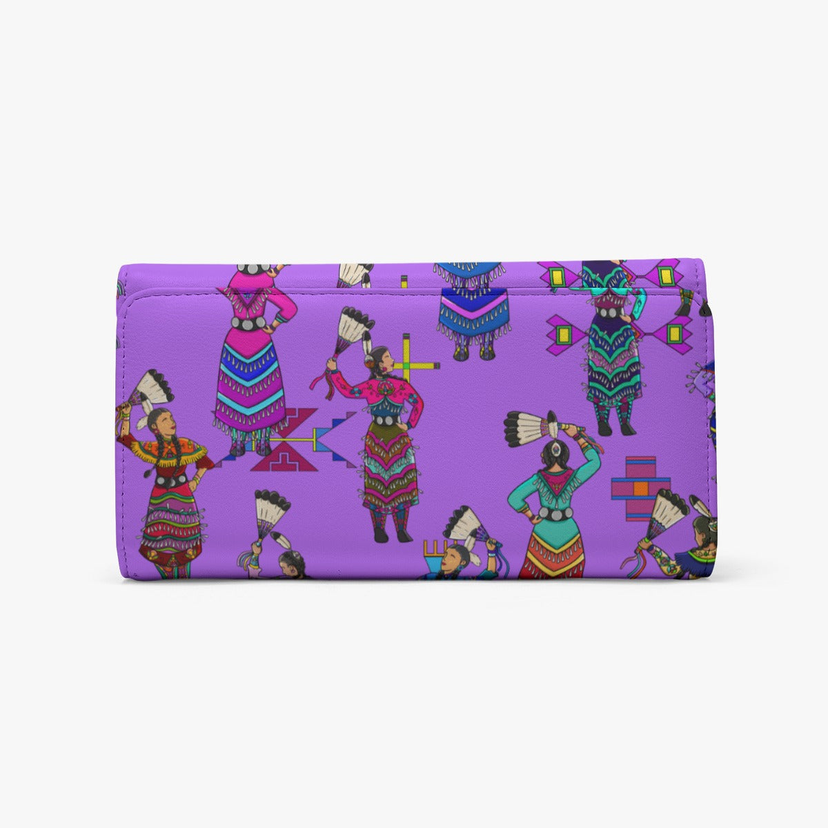 Women's Jingle Dancers Purple Foldable Wallet