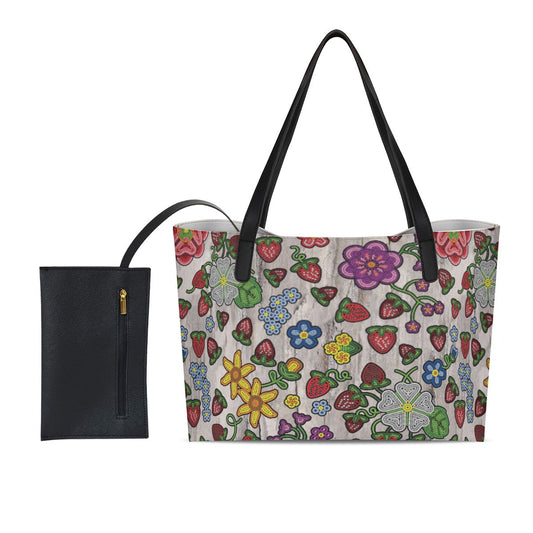 Berry Pop Bright Birch Shopping Tote Bag With Mini Purse