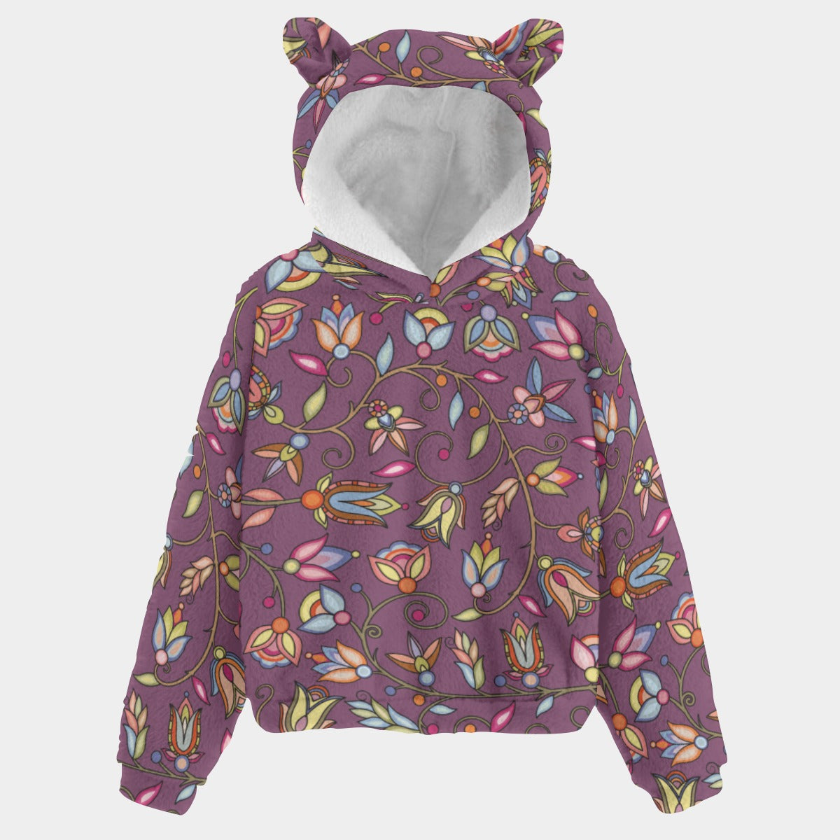 Buffalo Bloom Berry Bush Youth Hoodie with Ears