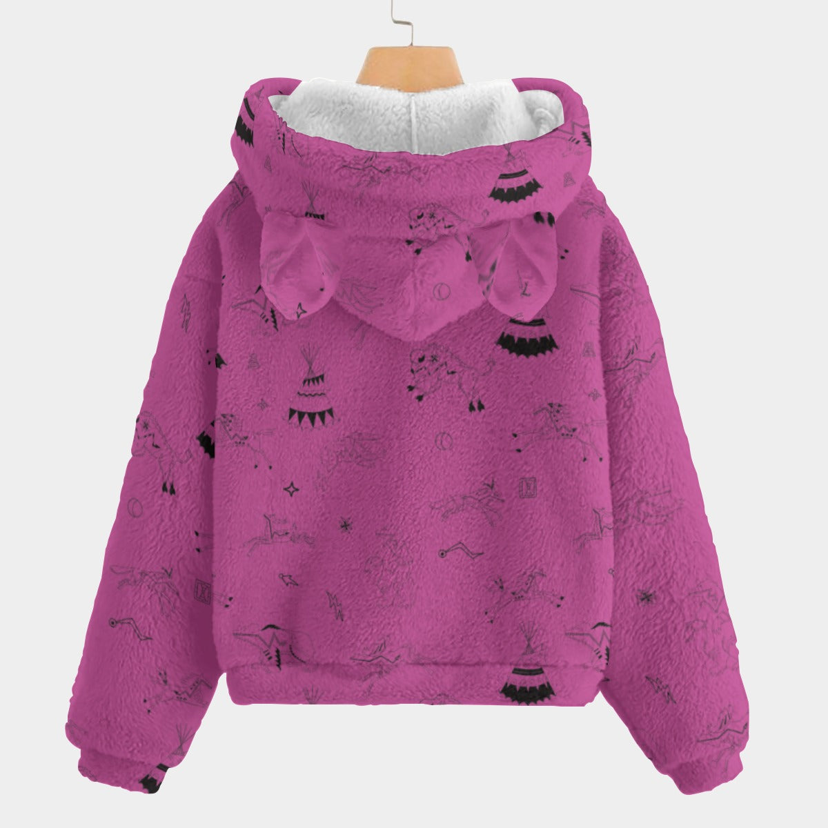Ledger Dabbles Magenta Youth Hoodie With Ears