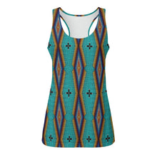 Load image into Gallery viewer, Diamond in the Bluff Turquoise Eco Tank Top
