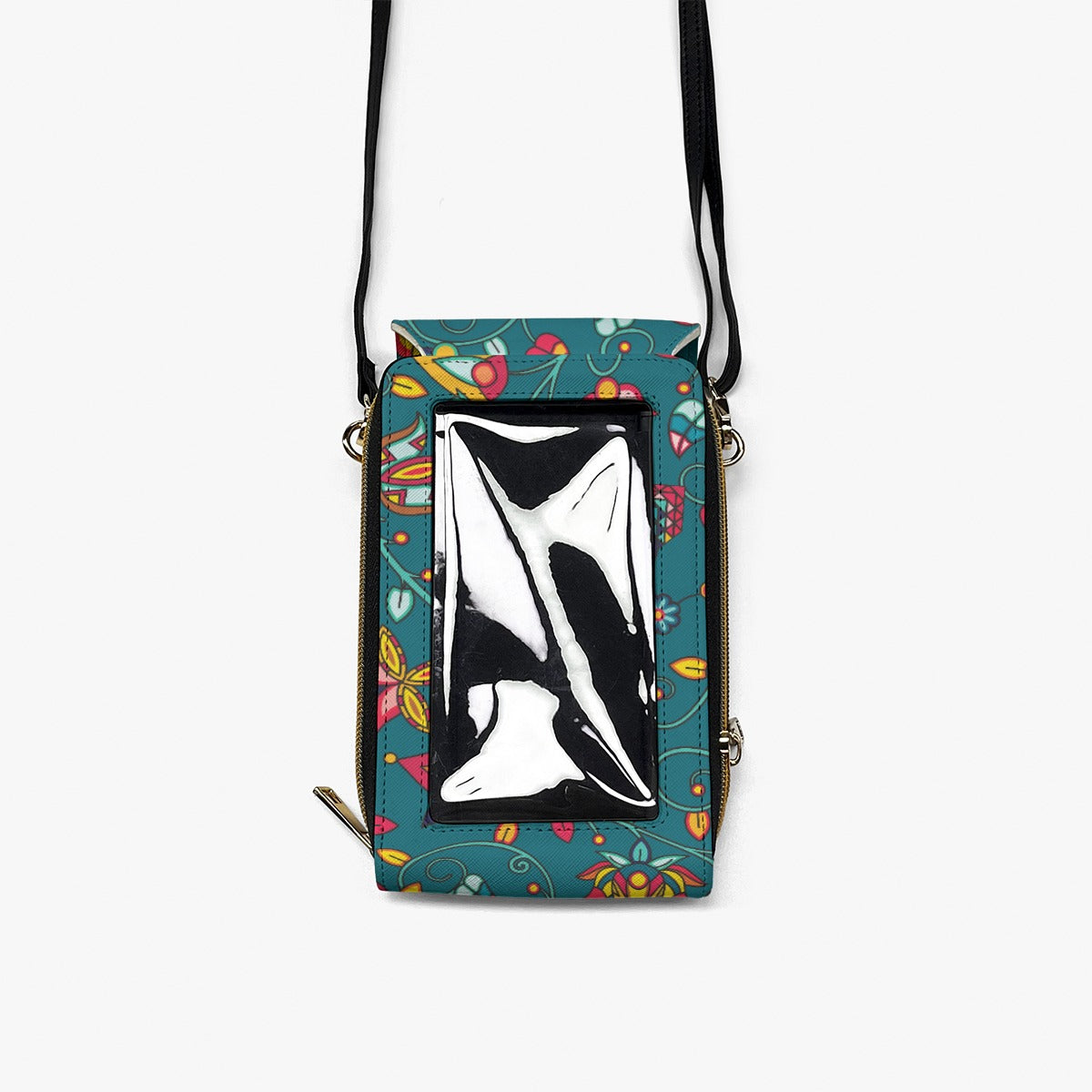 Thorny Path Teal Mobile Phone Chest Bag