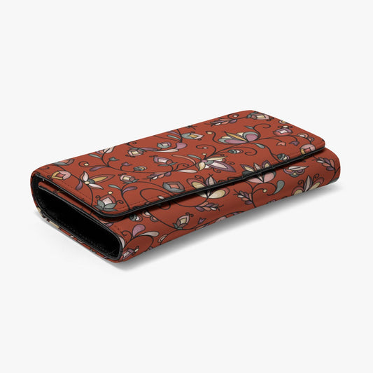 Burnt Sky Petals Red Foldable Wallet
