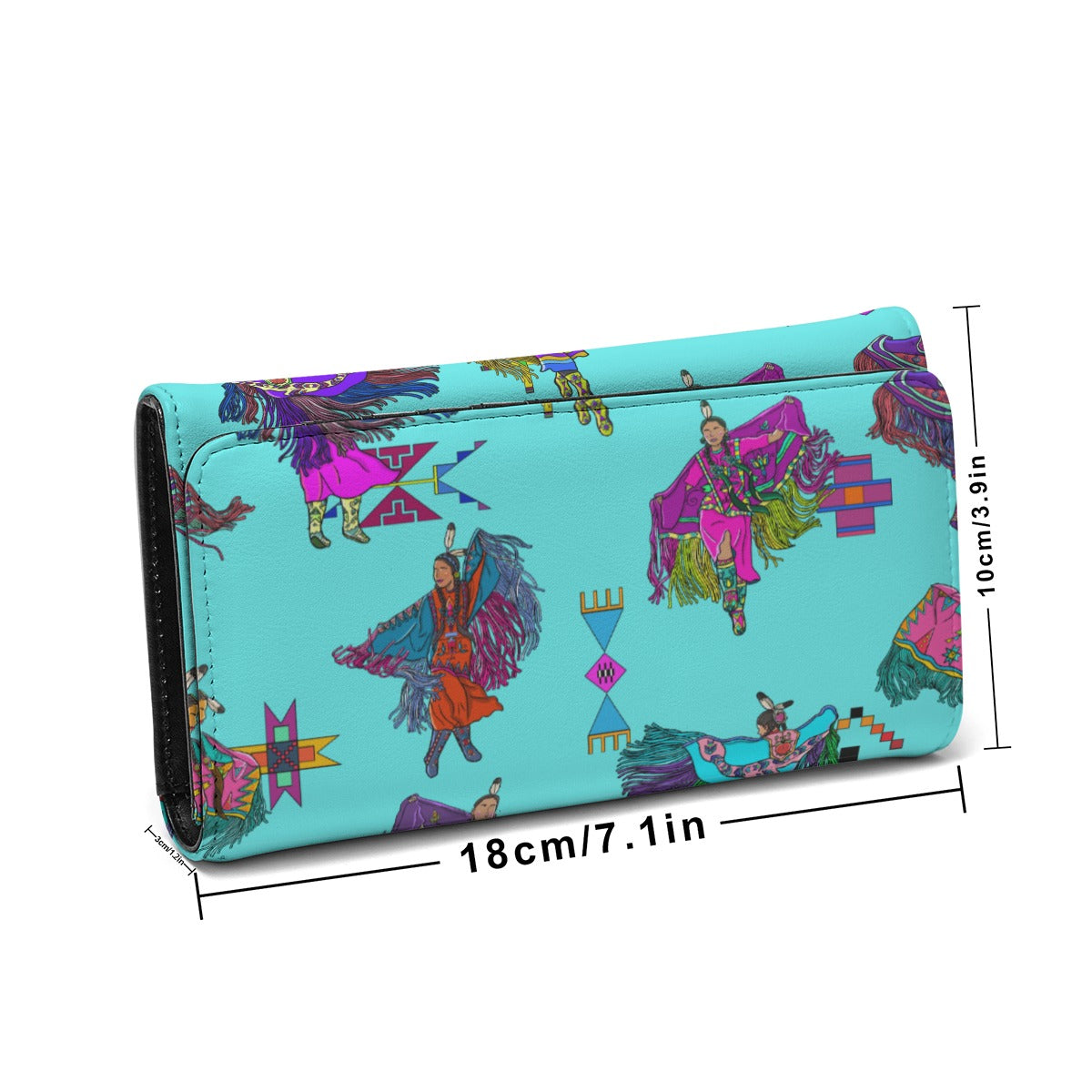 Women's Fancy Dancers Turquoise Foldable Wallet
