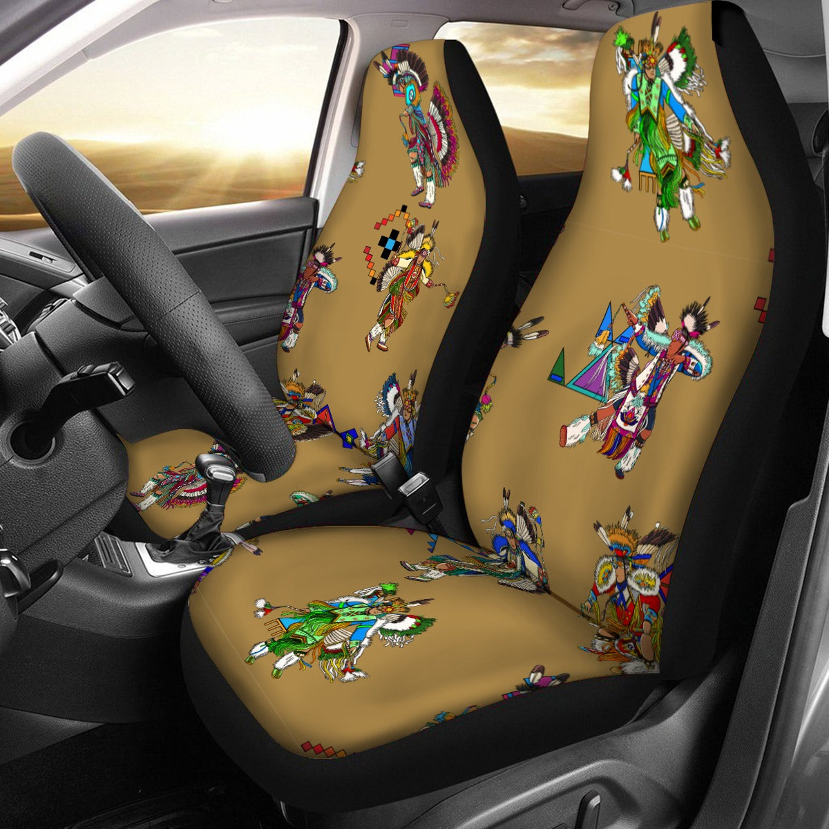 Men's Fancy Dancers Earth Universal Car Seat Cover With Thickened Back