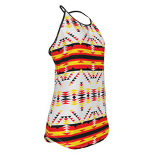 Load image into Gallery viewer, Visions of Peace Directions Criss-Cross Open Back Tank Top
