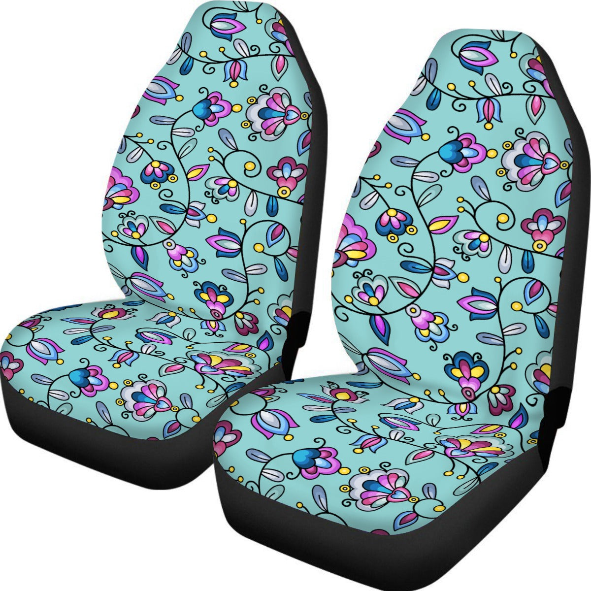 Autumn Bundle Blessing Turquoise Universal Car Seat Cover With Thickened Back