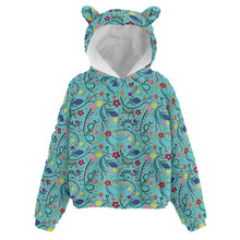 Load image into Gallery viewer, Fresh Fleur Sky Kid’s Borg Fleece Hoodie With Ear
