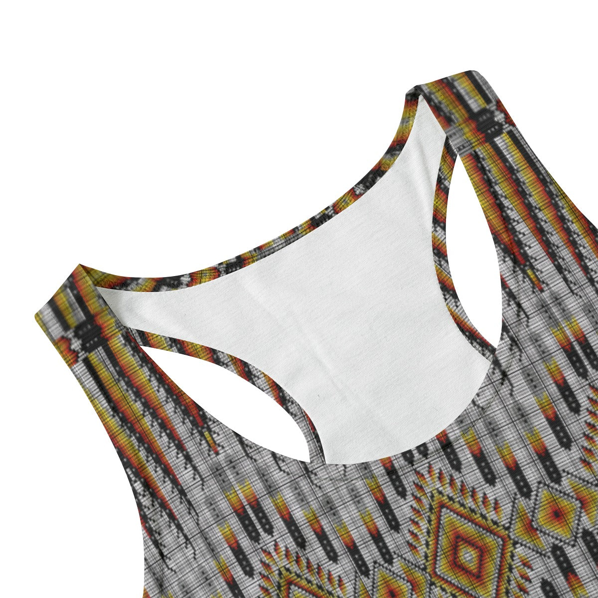 Fire Feather White Eco Tank Top
