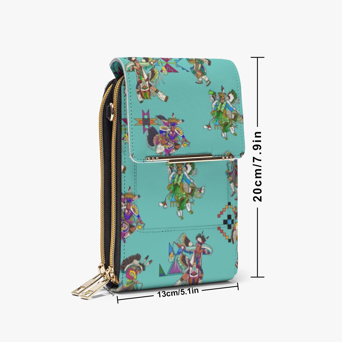 Men's Fancy Dancers Eggshell Blue Mobile Phone Chest Bag