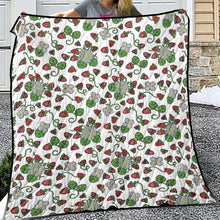 Load image into Gallery viewer, Strawberry Dreams White Lightweight Quilt
