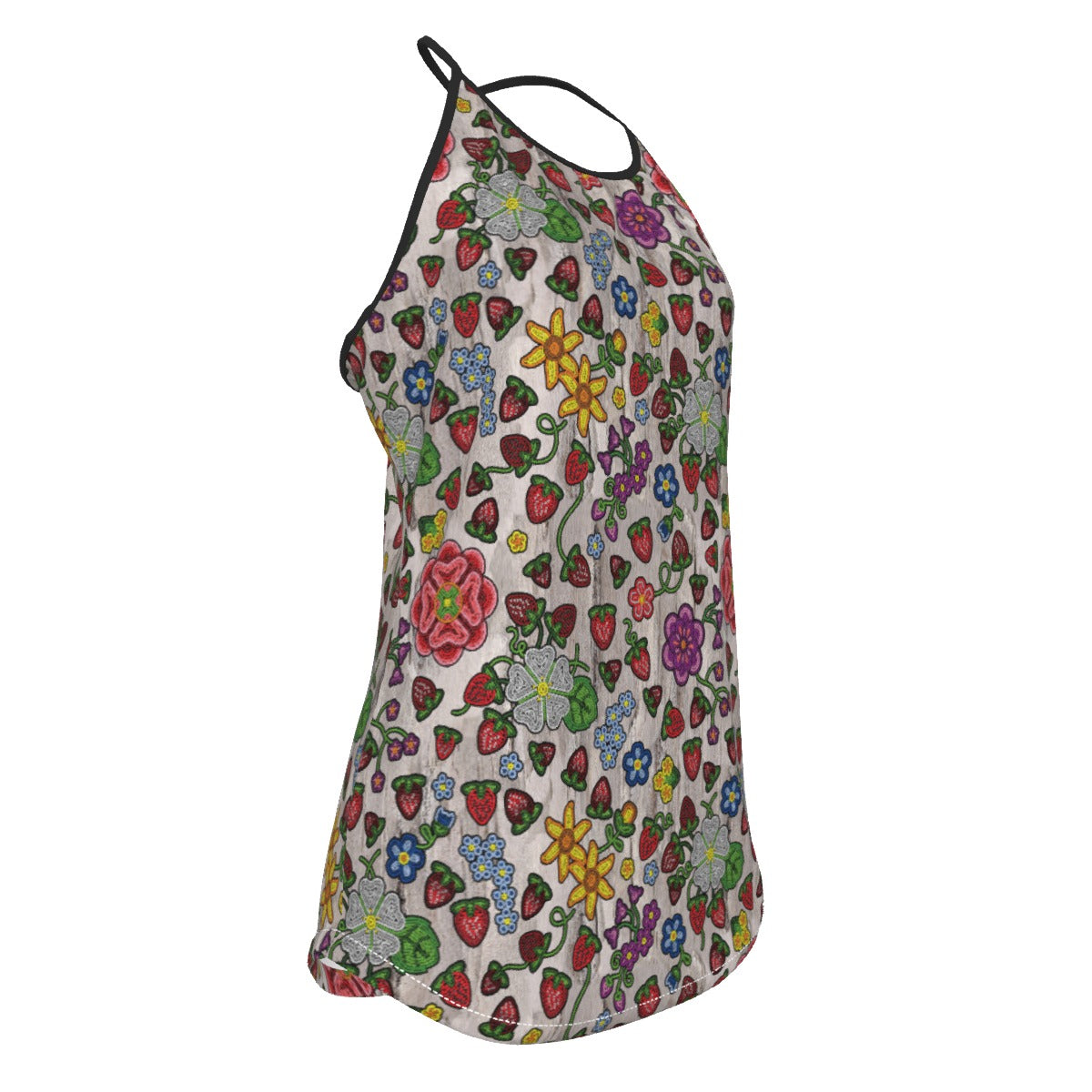 Berry Pop Bright Birch Criss-Cross Open Back Tank Top