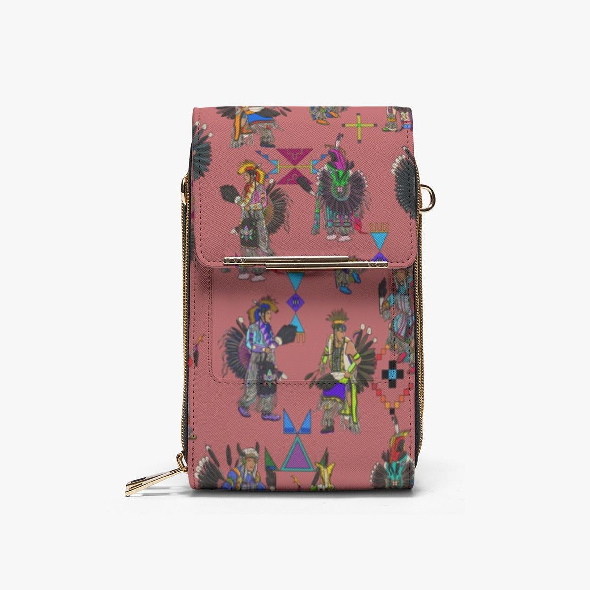 Men's Tradish Dancers Terra Cotta Mobile Phone Chest Bag