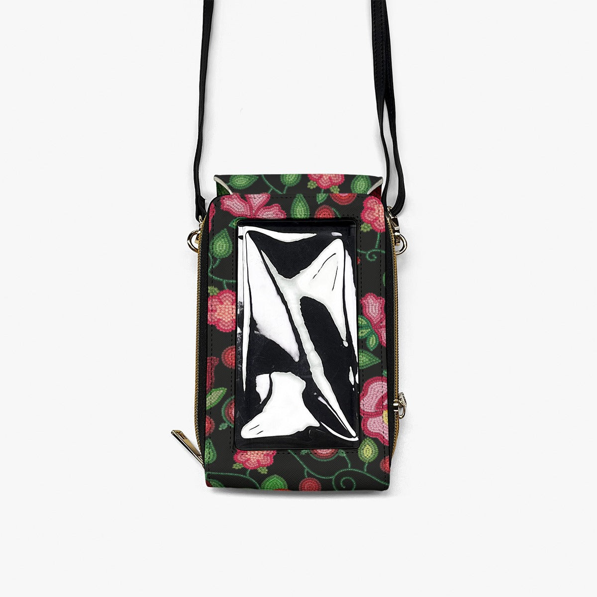 Rose Reverie Black Phone Bag