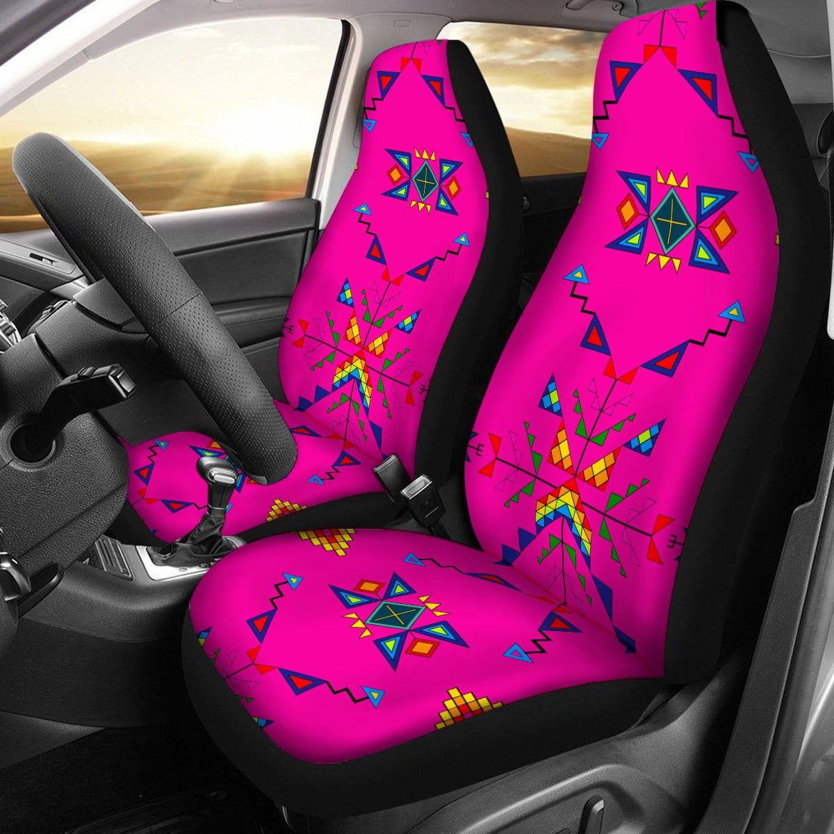 Buffalo Jump Pink Universal Car Seat Cover With Thickened Back