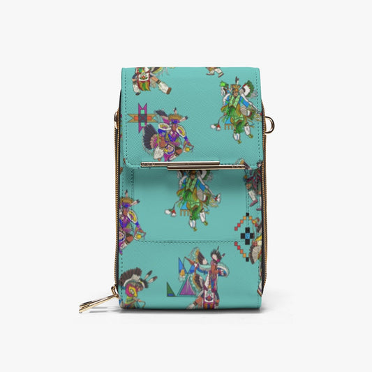 Men's Fancy Dancers Eggshell Blue Mobile Phone Chest Bag