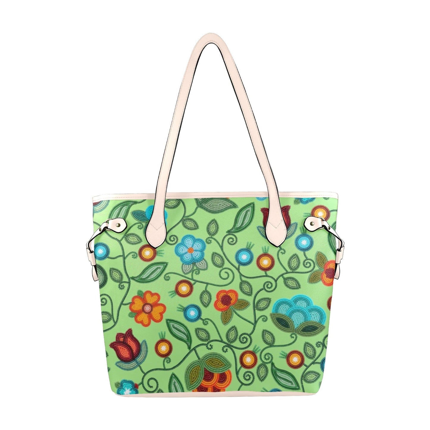 Prairie Fire Petals Sage Clover Canvas Tote