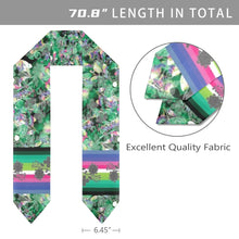 Load image into Gallery viewer, Culture in Nature Green Graduation Stole
