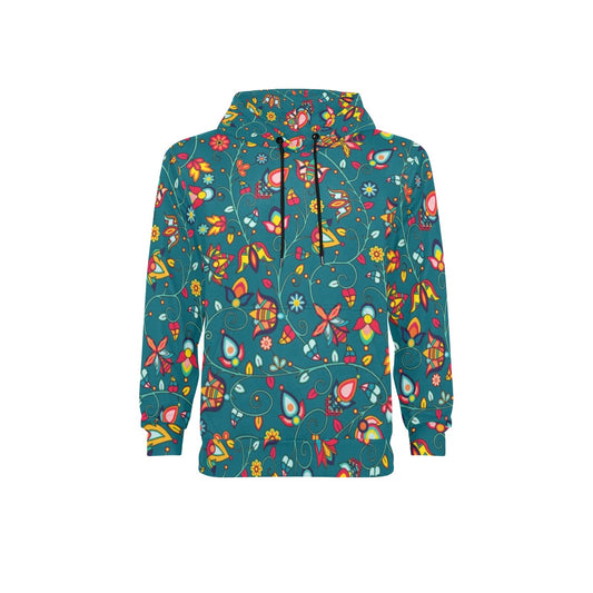Thorny Path Teal Fleece Hoodie