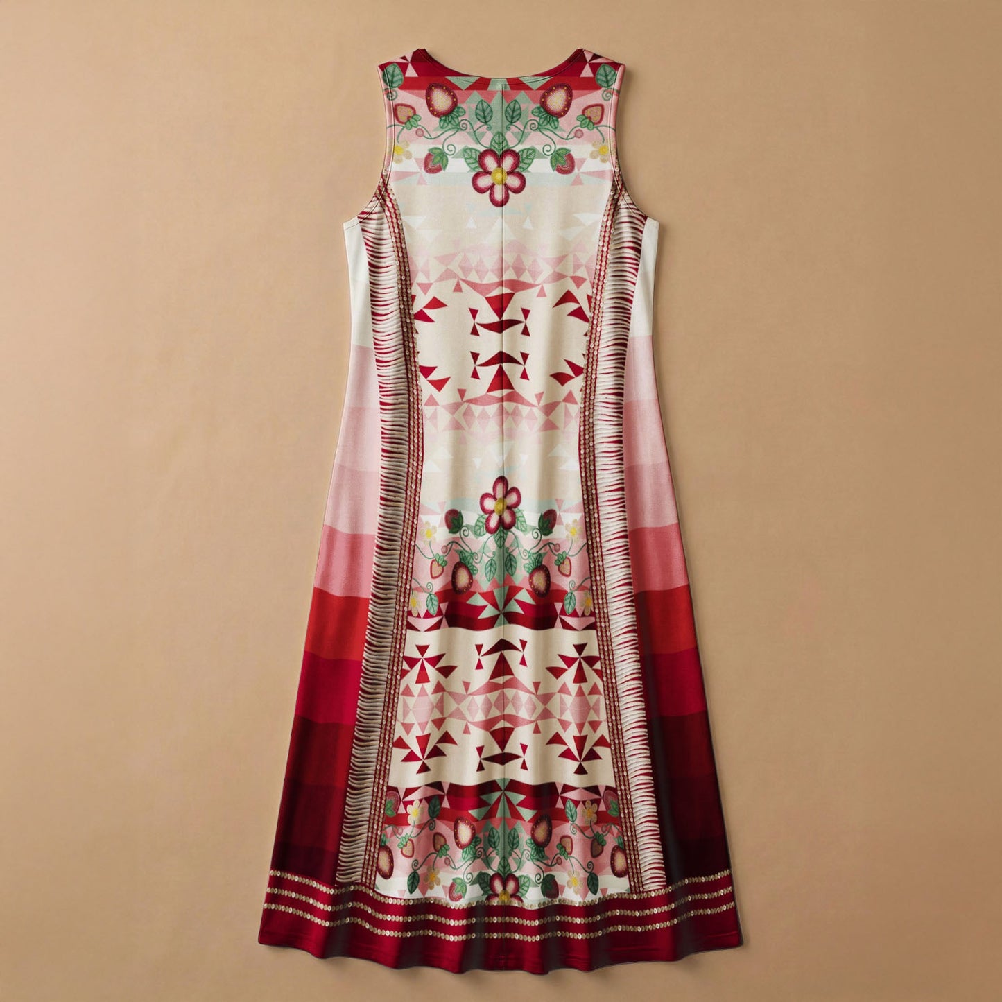 Sacred Strawberry Maroon 2 Sleeveless Dress
