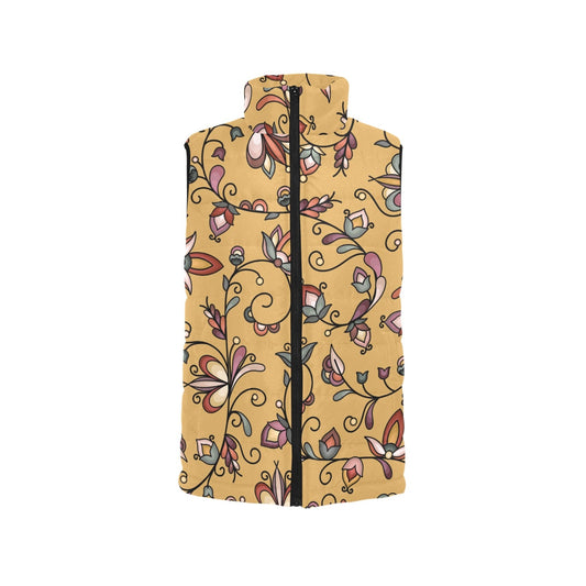Burnt Sky Petals Gold Padded Vest
