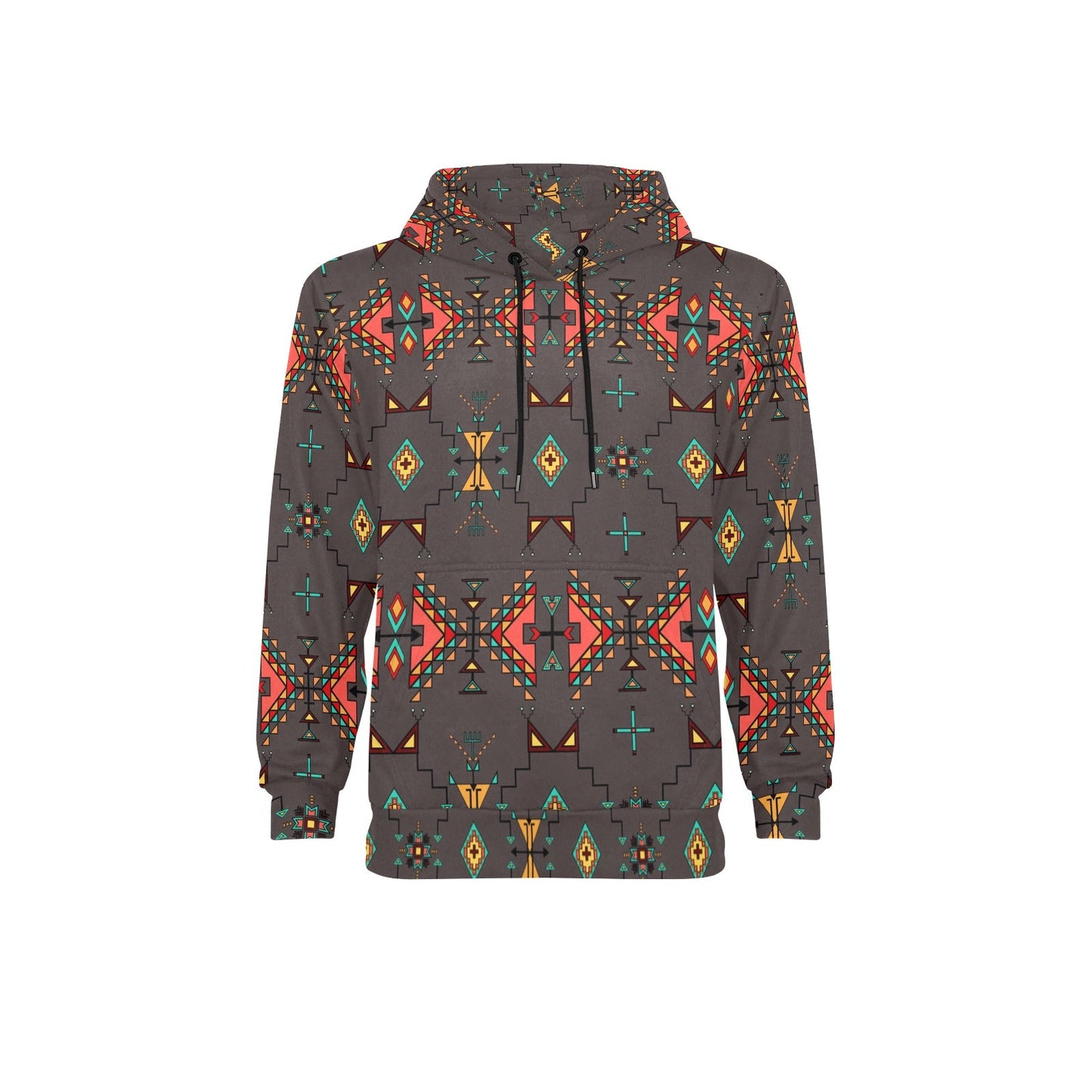 Thunder Flight Gray Men's Long Sleeve Fleece Hoodie