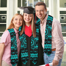 Load image into Gallery viewer, Black Sky Star Graduation Stole
