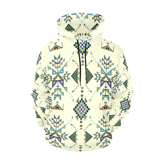Bear Shield Cream Hoodie for Women