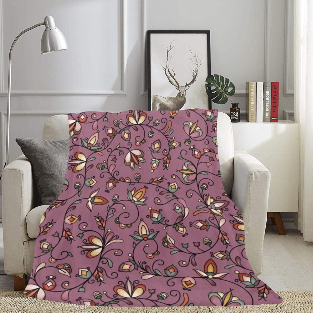 Burnt Sky Petals Magenta X-Large Micro Fleece Blanket