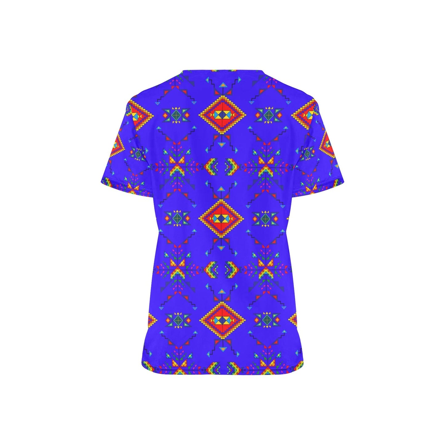 Buffalo Jump Blue Scrub Top