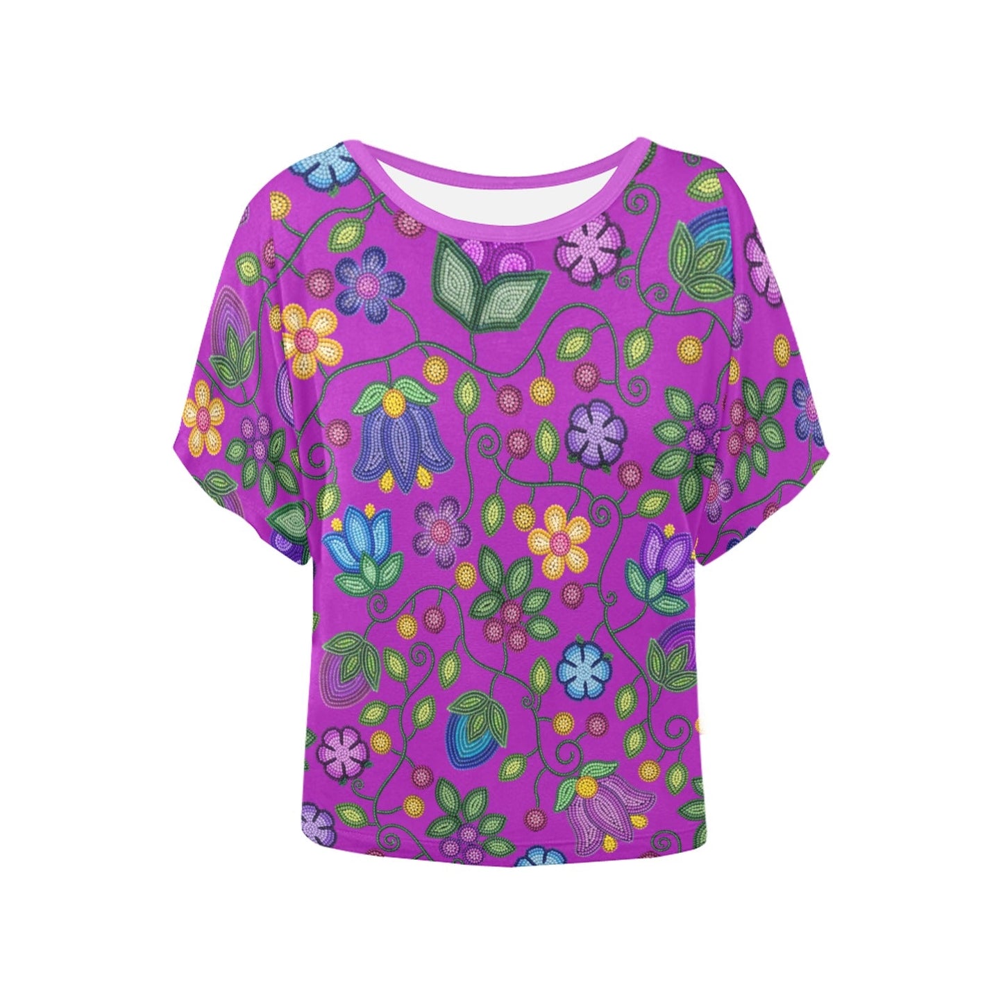 Bloom Uplift Purple Batwing Blouse