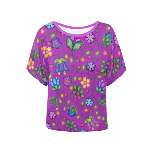 Bloom Uplift Purple Batwing Blouse