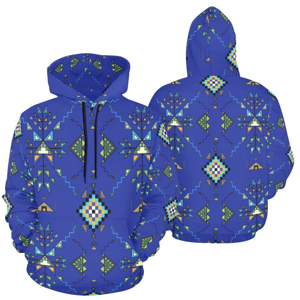 Bear Shield Dark Blue Hoodie for Men