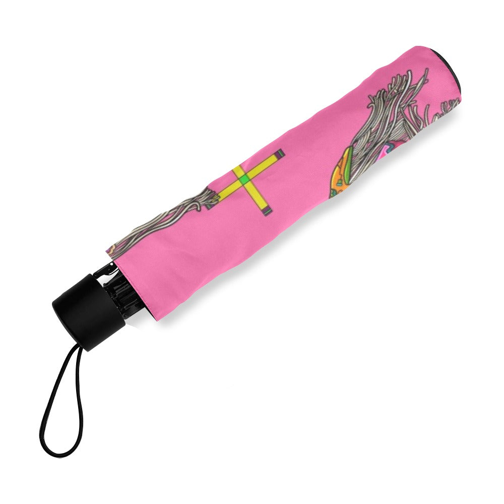 Women's Tradish Dancers Pink Foldable Umbrella