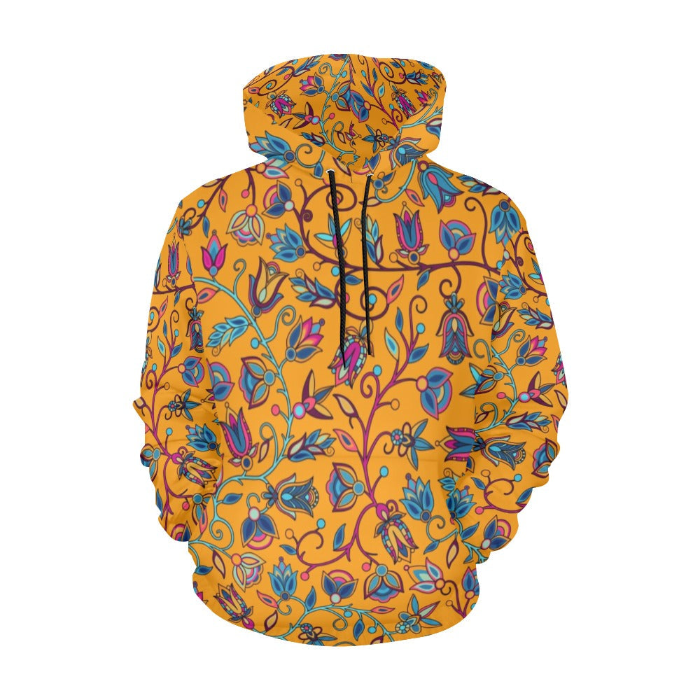 Buffalo Bloom Orange Hoodie for Men