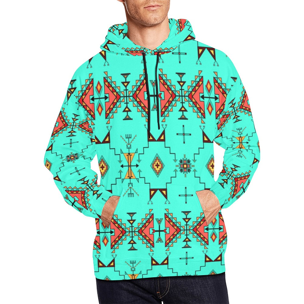 Thunder Flight Turquoise Hoodie for Men