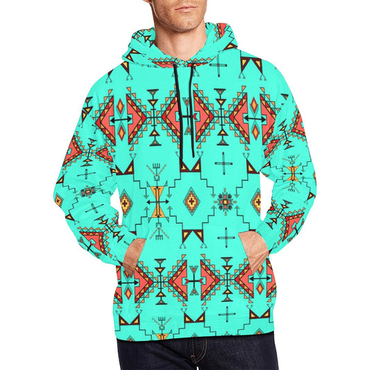 Thunder Flight Turquoise Hoodie for Men