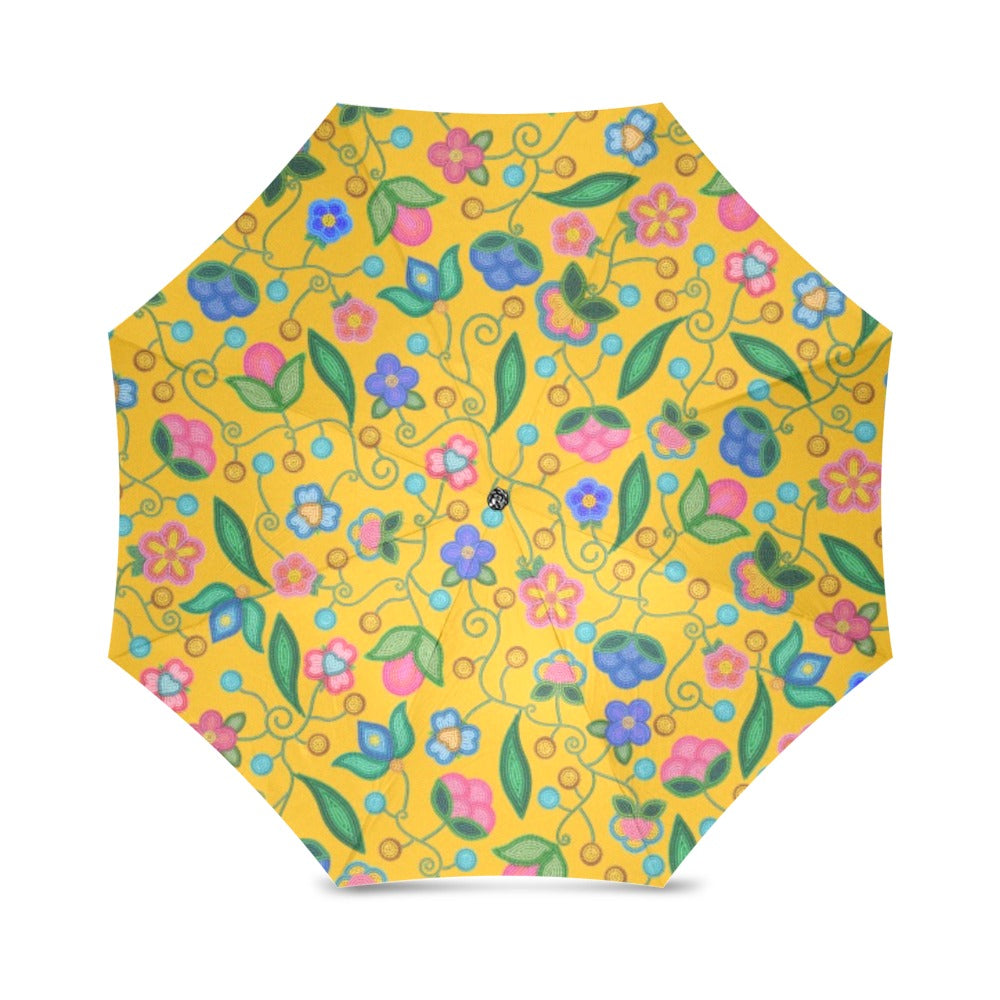 Skyberry Serenade Yellow Foldable Umbrella