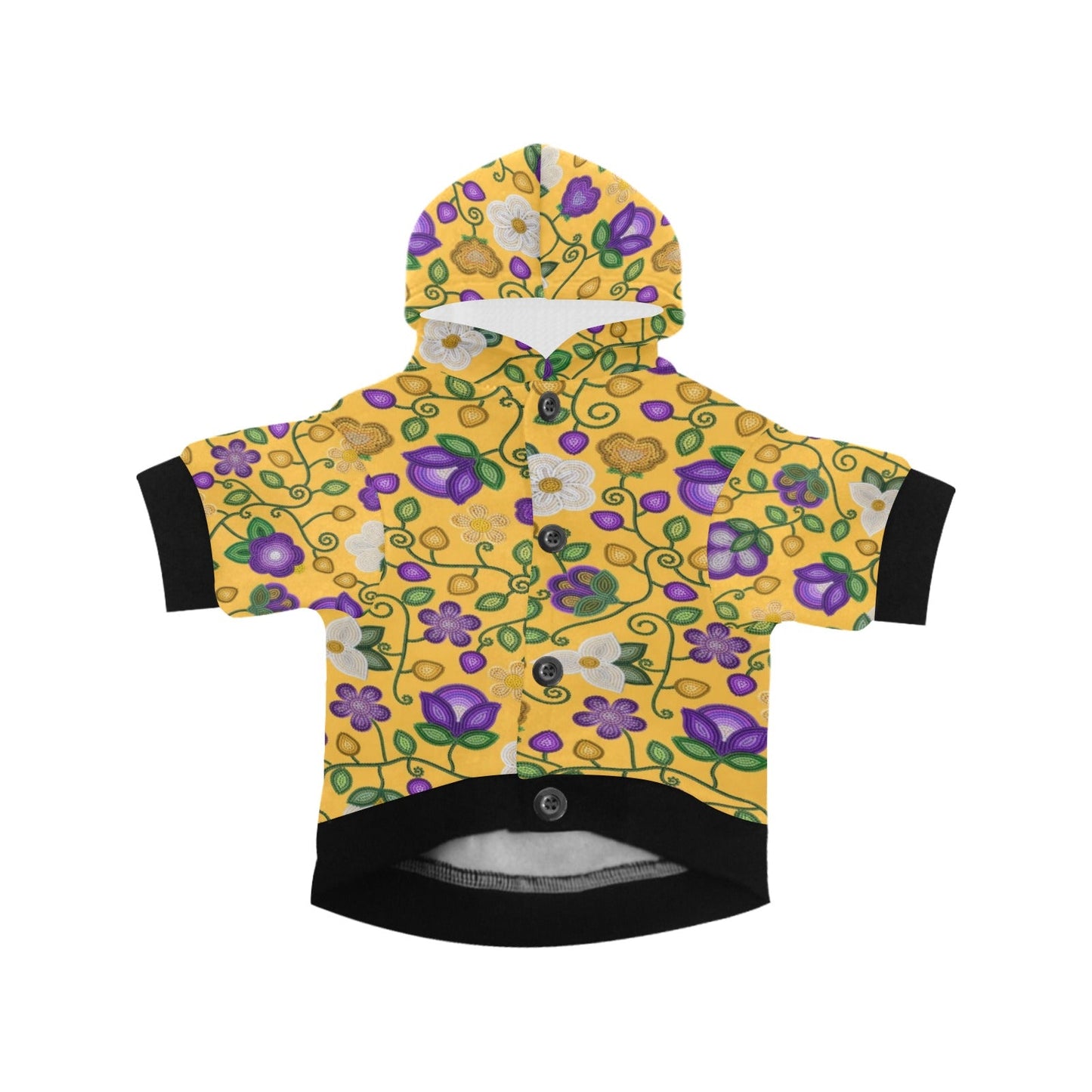 Midnight Moss Bloom Yellow Pet Hoodie