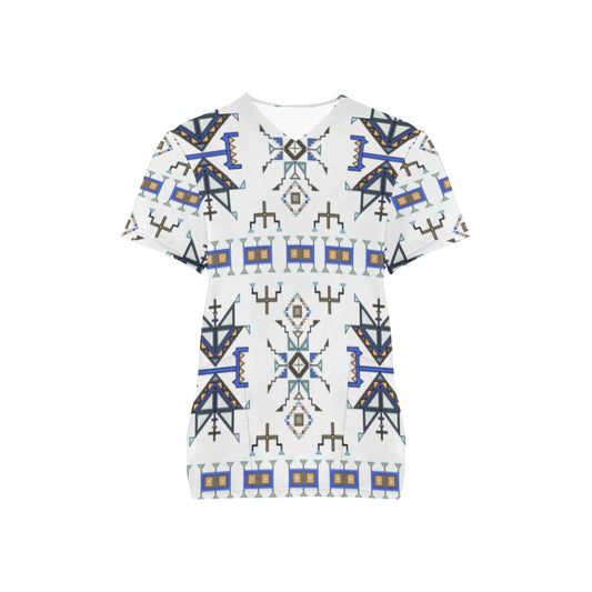 Eagle Strike White Scrub Top