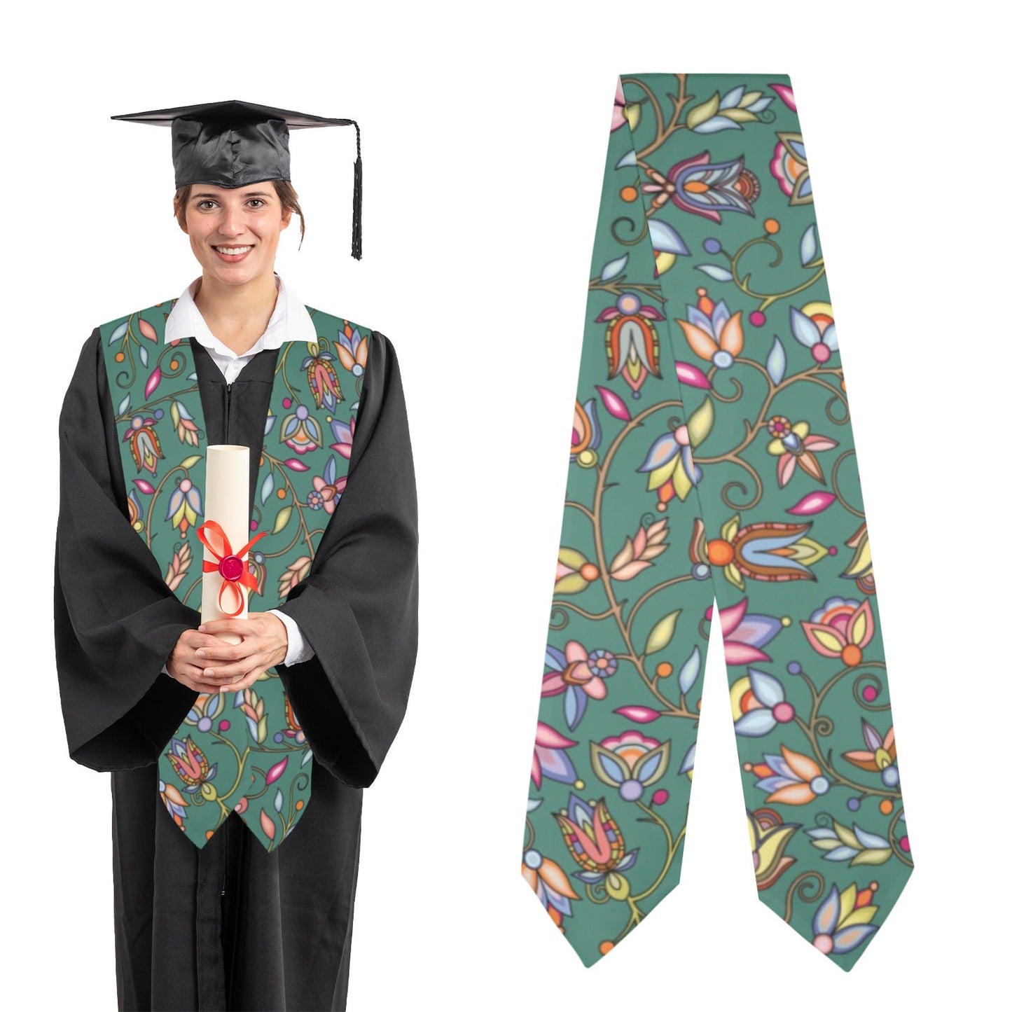 Buffalo Bloom Pond Reflection Graduation Stole