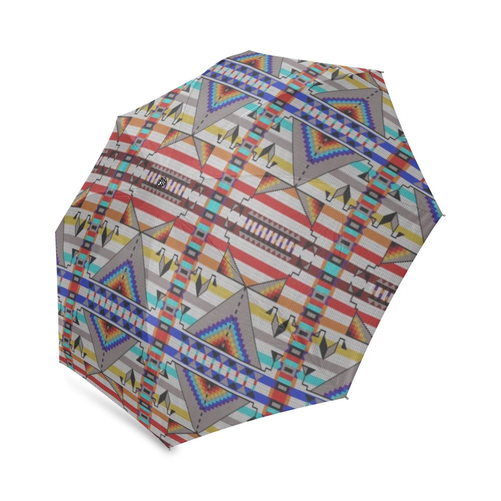 Medicine Blessing White Foldable Umbrella