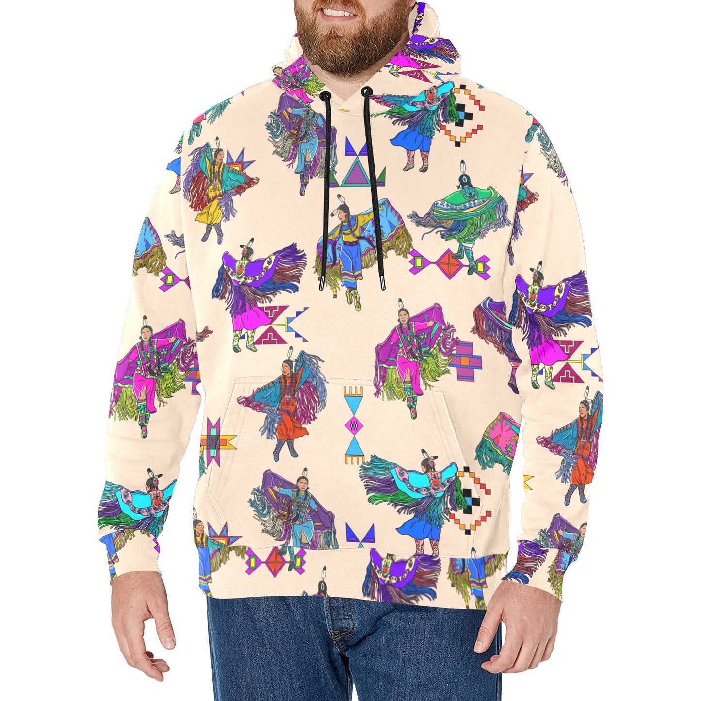 Women's Fancy Dancers Muslin Men's Long Sleeve Fleece Hoodie