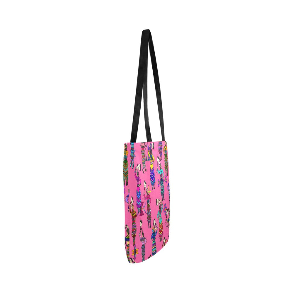 Women's Jingle Dancers Pink Reusable Shopping Bag