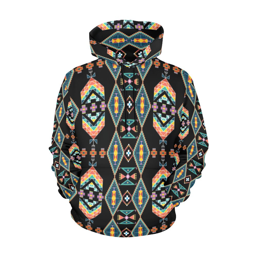 Travois Tipi Black Hoodie for Women