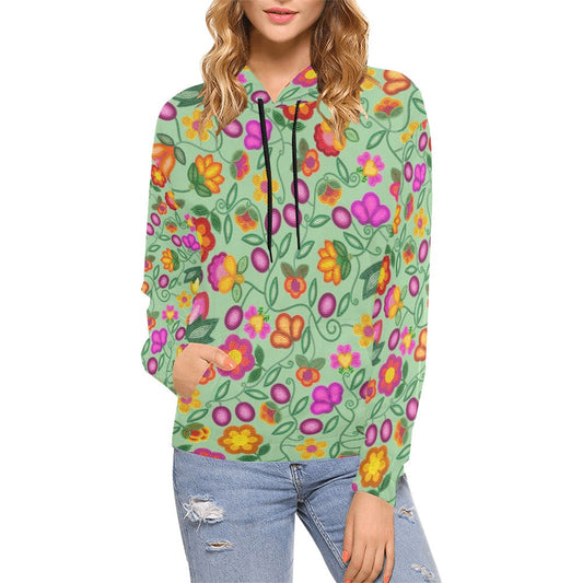 Boreal Bounty Green Hoodie for Women