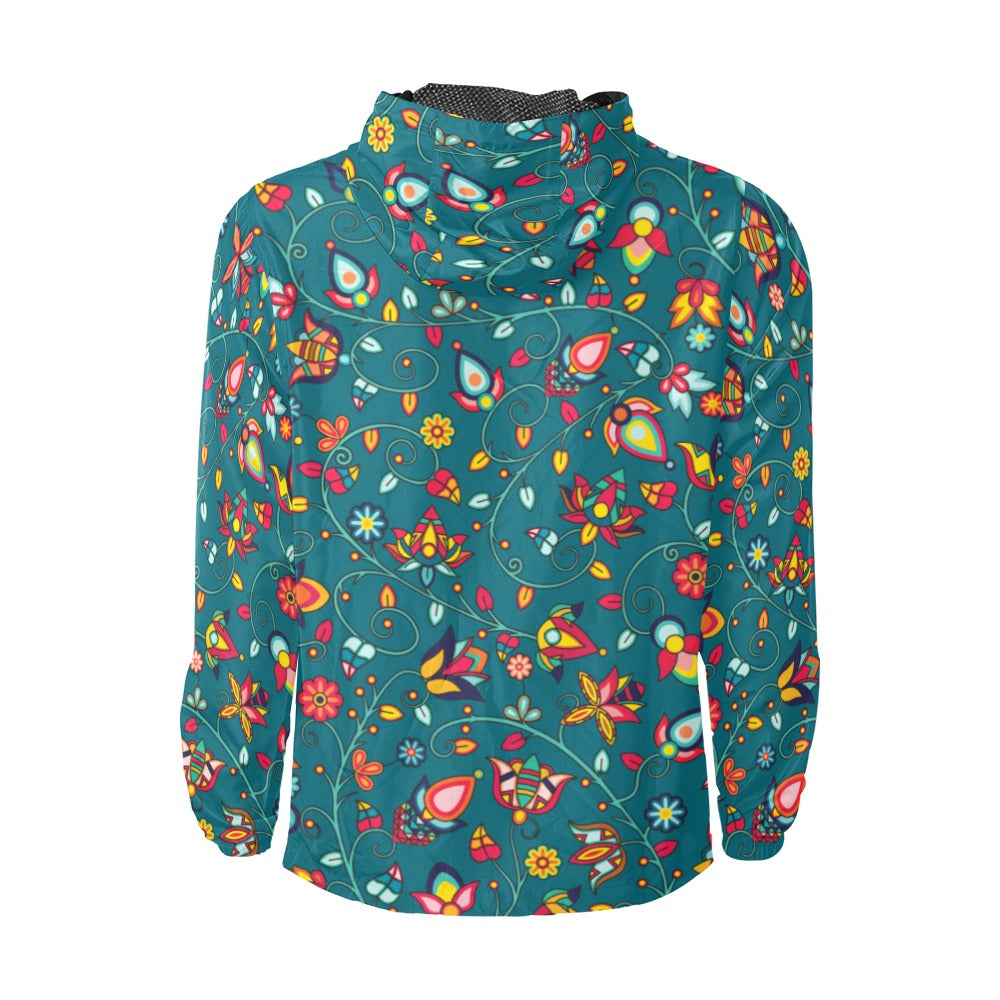 Thorny Path Teal Men's Windbreaker