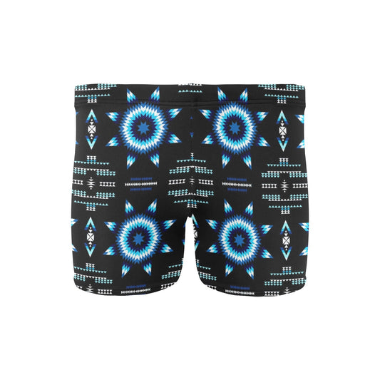 Rising Star Wolf Moon Men's Swimming Trunks